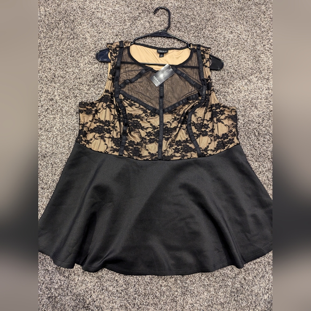 Torrid Mesh Peplum Tank